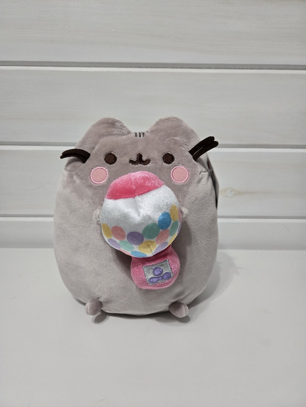 Pusheen Gray Plush with Pink Gumball Machine